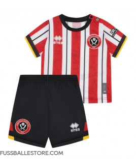 Günstige Sheffield United Heimtrikotsatz Kinder 2024-25 Kurzarm (+ Kurze Hosen)